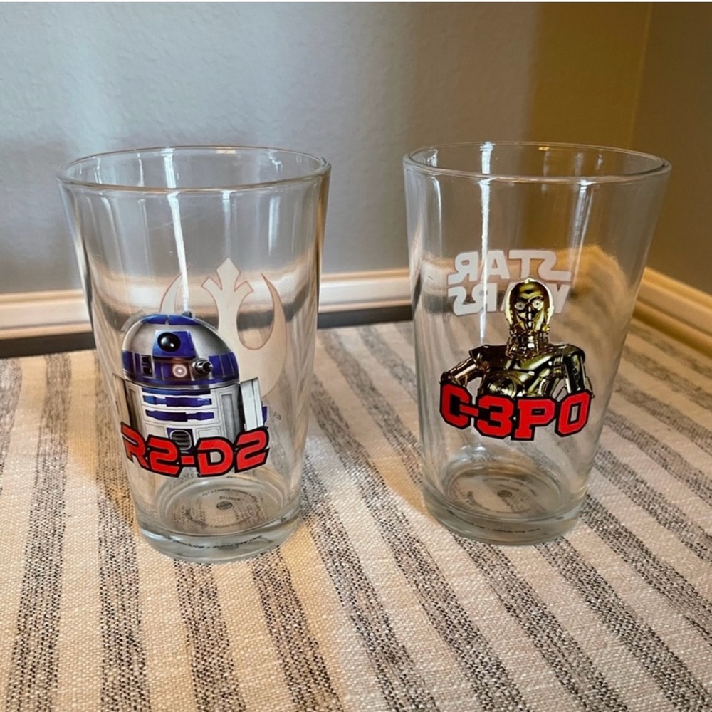 2016 - Star Wars R2-D2 & C-3PO Glasses - Set of 2